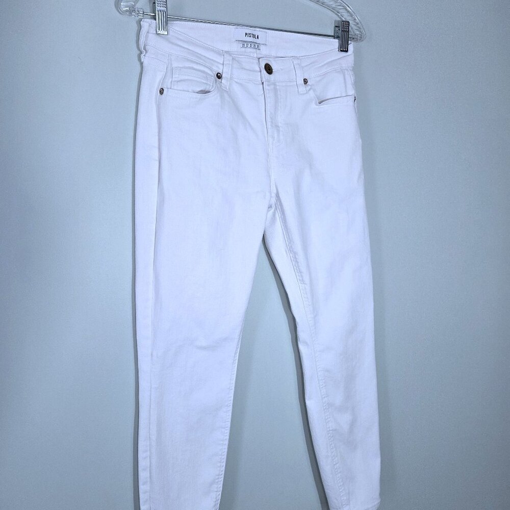 Pistola White Straight Ankle Jeans Size 27
